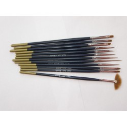 Set pensule profesionale din par natural 11 Pensule manichiura